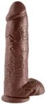 Pipedream King Cock Dildo mit Hoden mit Saugnapf, Braun, 19.4 cm L&auml;nge