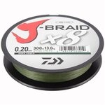 Daiwa J-Braid, 8-fach geflochtene Angelschnur, 300 m, Dunkelgr&uuml;n, Dunkelgr&uuml;n, Dm: