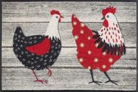 wash+Dry Fu&szlig;matte, Chicken Farm 50x75cm bunt, innen und au&szlig;en, waschbar