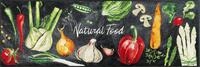 wash+Dry Fu&szlig;matte Natural Food 60x180cm, innen und au&szlig;en, waschbar