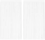 vidaXL Fadenvorhang 2 STK.100 x 250 cm Wei&szlig;