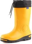 Ladeheid Gummistiefel Kinder mit Schn&uuml;rung Hohe Regenstiefel f&uuml;r Jungen und