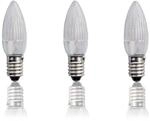hellum Ersatzkerzen LED 8-55V 0,1-0,5W f&uuml;r Lichterketten & Schwibbogen, 3 St&uuml;ck
