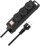 Brennenstuhl Steckdosenverteiler IP44 3-Fach (Outdoor Steckdosenleiste mit Schalter,