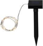 Best Season Solar Light Chain Dew Drop 5 m, 50 LED warmwei&szlig;, D&auml;mmerungssensor,