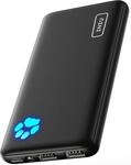 INIU Power Bank, Ultra Slim 10000mAh Powerbank Klein Aber Stark, USB C Input &