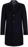 BOSS Herren H-Hyde-234 Slim-Fit Mantel aus Schurwolle mit Kaschmir Dunkelblau 50