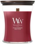 WoodWick Mittlere Sanduhr-Duftkerze | Spiced Blackberry | mit knisterndem Docht | Bis