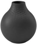 Villeroy und Boch Collier Noir Vase Perle No. 3, 11 x 11 x 12 cm, Premium Porzellan,