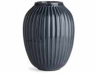 Kähler Vase H25.5 cm Hammershøi dänisches Design für Blumen Handarbeit, grau