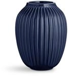 K&auml;hler Vase H25.5 cm Hammersh&oslash;i d&auml;nisches Design f&uuml;r Blumen Handarbeit, blau