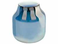 [W] Ferrata Vase H24,5 D22 cm mittel Arctic Blue/met.