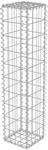 vidaXL Gabione mit Deckel 20x20x100cm Steingabionen S&auml;ule Steinkorb Drahtkorb