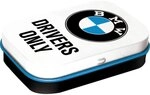 Nostalgic-Art Retro Pillendose, 4 x 6 x 1,6 cm, BMW &ndash; Drivers Only White &ndash;