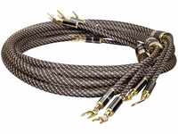 Dynavox Black Line Lautspecherkabel, Paar, Flexibles Premium High-End-Kabel mit