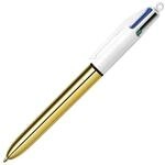 BIC Druckkugelschreiber 4Colours Shine, Strichst&auml;rke: 0,32mm, Sie erhalten 1 Packung