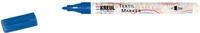 KREUL 90668 - Textil Marker fine, blau, mit unempfindlicher Faserspitze,