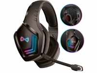 FOREVER Bluetooth 5.0 Gaming-Kopfhörer für PC Gamer RGB-Hintergrundbeleuchtung