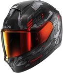 SHARK, Integraler Motorradhelm RIDILL 2 MOLOKAI KAR, S, Schwarz/Rot/Grau