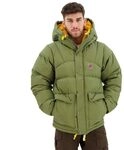 Fj&auml;llr&auml;ven Herren Expedition Down Lite Jacke, Green/Mustard Yellow, XL