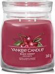 Yankee Candle Signature Duftkerze | Black Cherry Medium Jar Candle with Double Wicks