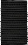 Kleine Wolke Badteppich AVERA Schwarz 60 x 100 cm | F&uuml;r Fu&szlig;bodenheizung,