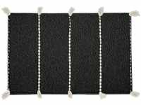 Kleine Wolke Badteppich Travis, Farbe: Schwarz, Material: 100% Baumwolle, Größe:
