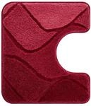 Kleine Wolke WC-Vorleger Fiona Bordeaux 55 x 50 cm mit Ausschnitt | OEKO-TEX