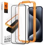 Spigen AlignMaster Schutzfolie kompatibel mit iPhone 15 Pro, 2 St&uuml;ck, Volle