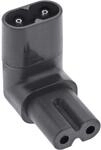 Inline&reg; Netzadapter IEC 60320 C8 / C7, Oben/unten gewinkelt 2pol.