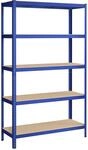 SONGMICS Schwerlastregal, Kellerregal, Lagerregal, 60 x 120 x 200 cm, Regal mit