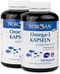 NORSAN Premium Total Omega 3 Kapseln hochdosiert 2er Pack (2x 120 St&uuml;ck) - 1.500mg