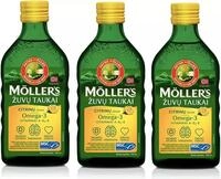 M&ouml;ller's Omega-3 Lebertran Zitrone,Fl&uuml;ssigkeit (250ml) - 3-Pack