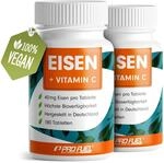 Eisentabletten hochdosiert 360x mit 40 mg Eisen + Vitamin C (40 mg) aus Hagebutten -