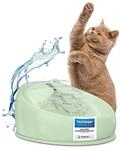 Lucky-Kitty Trinkbrunnen f&uuml;r Katze gr&uuml;n I Katzenbrunnen Keramik Handarbeit,