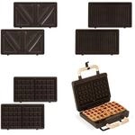 CREATE/STONE STUDIO/Doppelter Sandwichmaker und Grill in Schwarz / 3 austauschbare