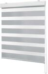 Ventanara&reg; Doppelrollo Hellgrau mit Kassette Weiss Matt Duorollo Rollo Rolljalousie