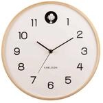 Karlsson Kuckucksuhr Natural Cuckoo - Wei&szlig; - &Oslash;31,5cm - Rund - Birkenholz - Wanduhr