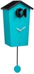 KOOKOO Birdhouse Petrol, Moderne Kuckucksuhr mit Pendel, Design Wanduhr mit 12