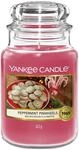 Yankee Candle Duftkerze | Gro&szlig;e Peppermint Pinwheels Duftkerze im Glas | Snow Globe