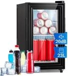 Klarstein Mini K&uuml;hlschrank f&uuml;r Zimmer, 23 Liter - Getr&auml;nke, Snacks & Kosmetik,