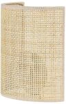 Beliani Wandleuchte Rattan nat&uuml;rlich halbrund Boho modern Cario