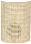 Beliani Wandleuchte Rattan nat&uuml;rlich halbrund Boho modern Demitrie