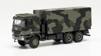 Herpa - Trakker 6x6 mit Wechselaufbau Flecktarndesign &bdquo;Bundeswehr, 1:87