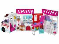 Barbie-Spielzeug, umbaubarer Krankenwagen und Klinik Spielset mit Licht, Geräuschen