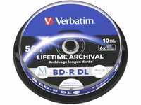 Verbatim 1x10 M-Disc BD-R BluRay 50GB 6X Speed Cakebox Printable