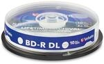 Verbatim 1x10 M-Disc BD-R BluRay 50GB 6X Speed Cakebox Printable