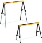 Relaxdays Klappbock, 2er Set, faltbarer Ger&uuml;stbock, bis 100kg, Griff, 12-fach
