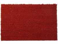 Primaflor Kokos-Fußmatte aus Naturfasern - Rot - 80 x 100 cm - 17 mm Höhe -