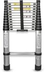 Eaxus&reg; Teleskopleiter 3,8m - DIN EN 131 Aluminium Mehrzweckleiter Ausziehbar mit 13